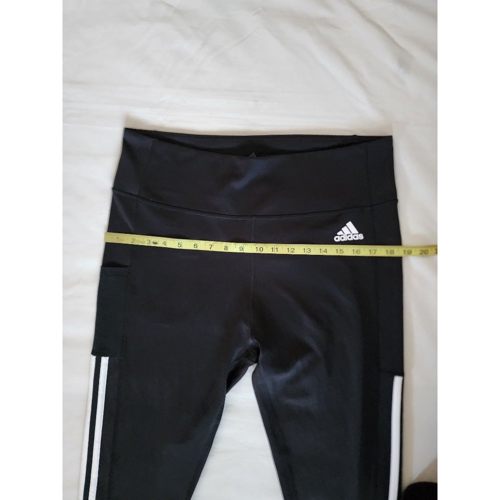 Adidas Women's Black 3-Stripes AEROREADY‎ Tight Fit Legging Pants Size Large - Picture 5 of 9